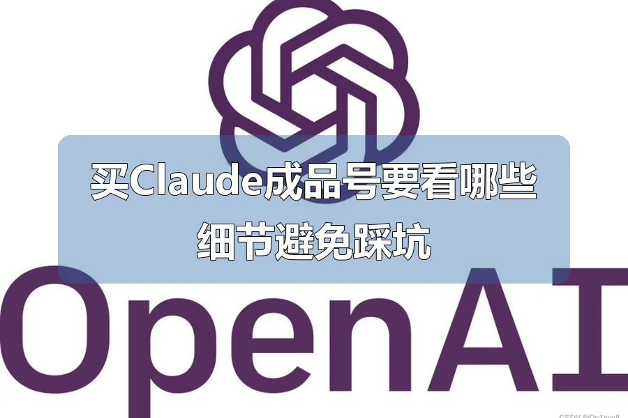 买Claude成品号要看哪些细节避免踩坑